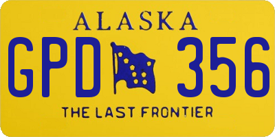 AK license plate GPD356
