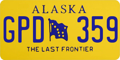 AK license plate GPD359