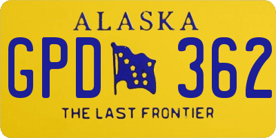 AK license plate GPD362
