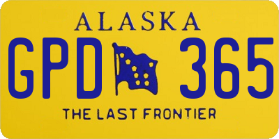 AK license plate GPD365