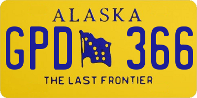 AK license plate GPD366