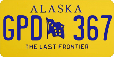 AK license plate GPD367