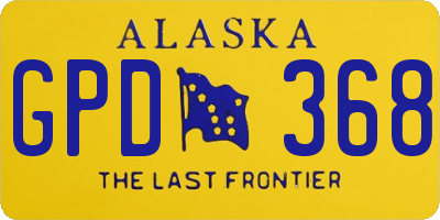 AK license plate GPD368