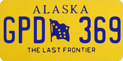AK license plate GPD369