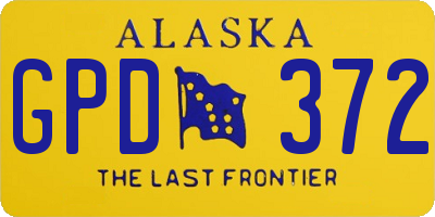 AK license plate GPD372