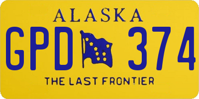 AK license plate GPD374