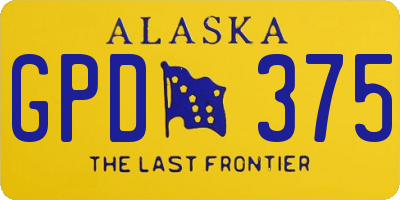 AK license plate GPD375
