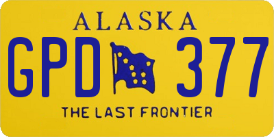 AK license plate GPD377