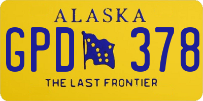 AK license plate GPD378