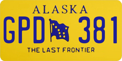 AK license plate GPD381