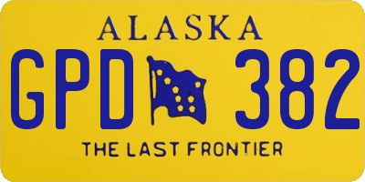 AK license plate GPD382