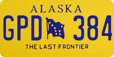 AK license plate GPD384