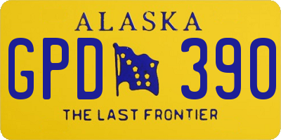 AK license plate GPD390