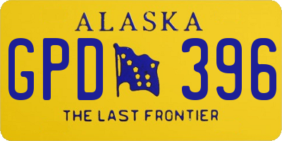 AK license plate GPD396