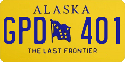 AK license plate GPD401