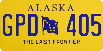 AK license plate GPD405