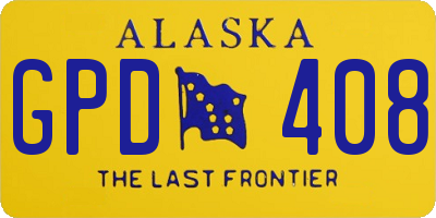 AK license plate GPD408