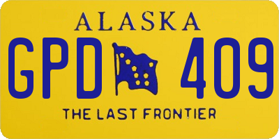 AK license plate GPD409