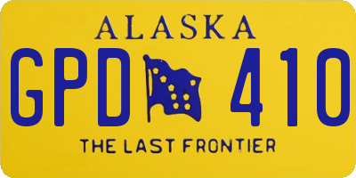 AK license plate GPD410