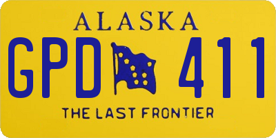 AK license plate GPD411