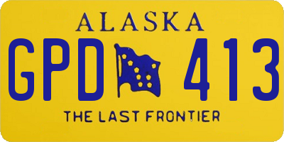 AK license plate GPD413