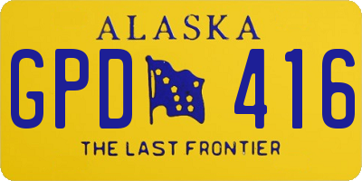 AK license plate GPD416