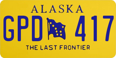 AK license plate GPD417