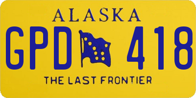 AK license plate GPD418