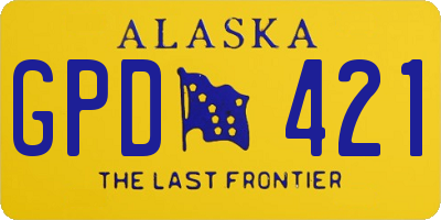 AK license plate GPD421
