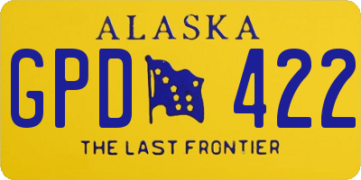 AK license plate GPD422