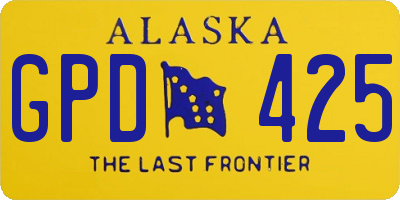 AK license plate GPD425