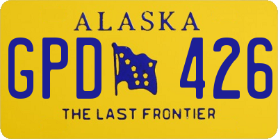 AK license plate GPD426