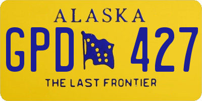 AK license plate GPD427