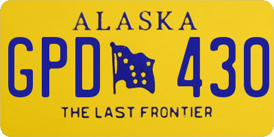 AK license plate GPD430