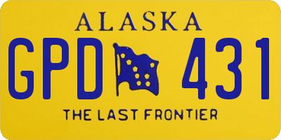 AK license plate GPD431