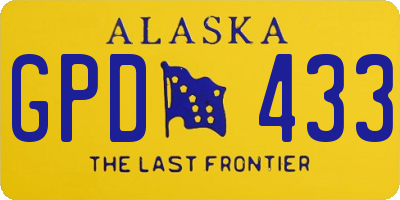 AK license plate GPD433