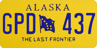 AK license plate GPD437