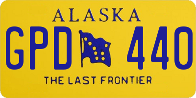 AK license plate GPD440