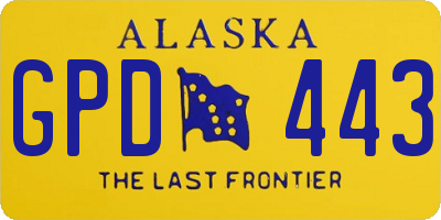 AK license plate GPD443
