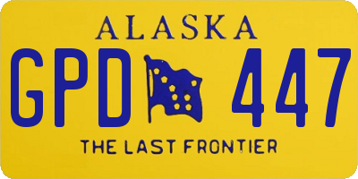 AK license plate GPD447