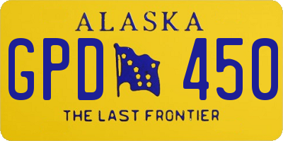 AK license plate GPD450