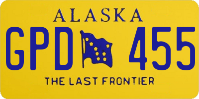AK license plate GPD455