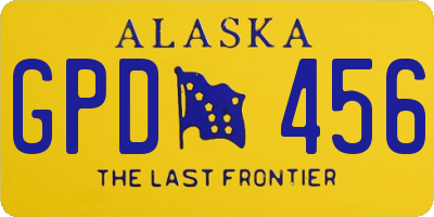 AK license plate GPD456