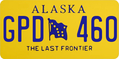 AK license plate GPD460