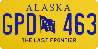 AK license plate GPD463