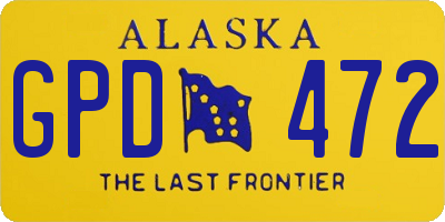 AK license plate GPD472