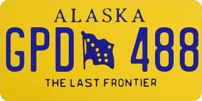 AK license plate GPD488