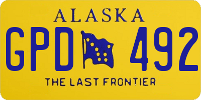 AK license plate GPD492