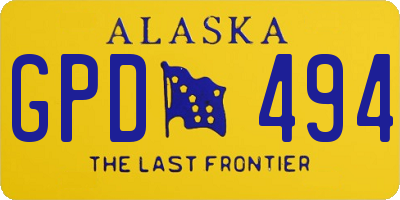 AK license plate GPD494
