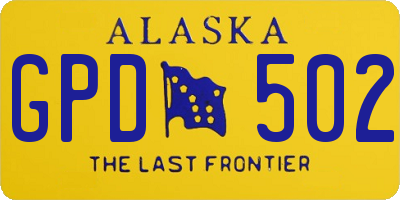 AK license plate GPD502